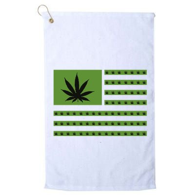 Marijuana American Flag Golf Towel