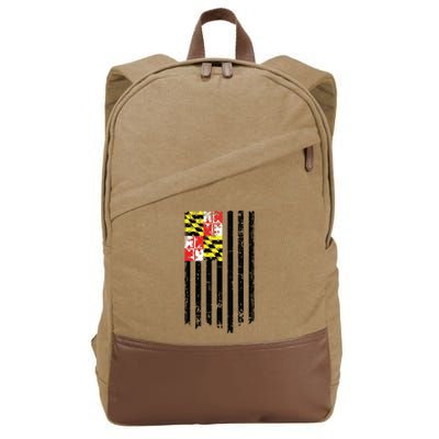Maryland American Flag Cotton Canvas Backpack