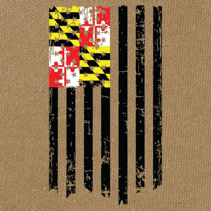 Maryland American Flag Cotton Canvas Backpack