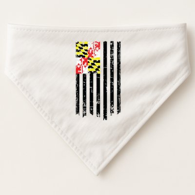 Maryland American Flag USA-Made Doggie Bandana