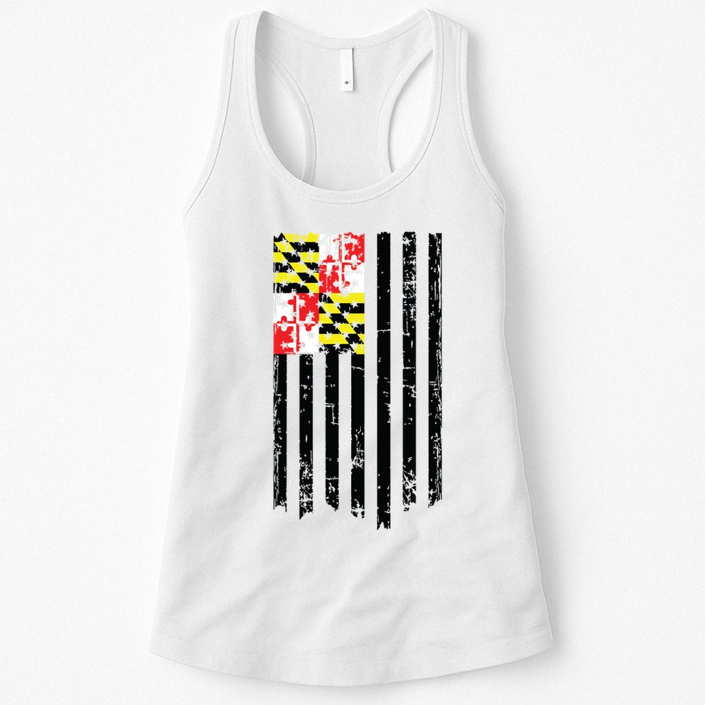 Maryland American Flag Womens Tank Top