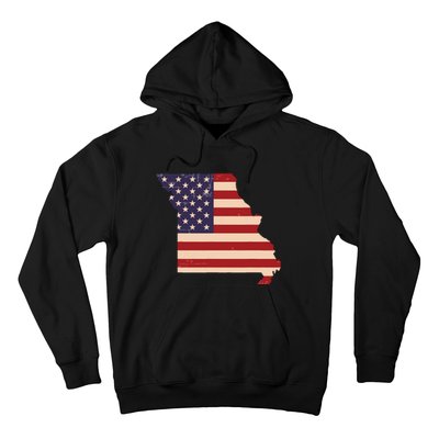 Missouri American Flag Vintage Hoodie