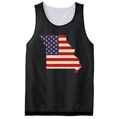 Missouri American Flag Vintage Mesh Reversible Basketball Jersey Tank