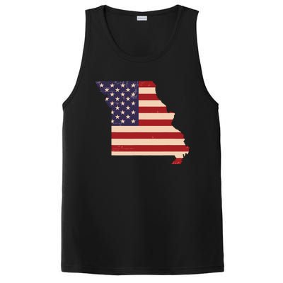 Missouri American Flag Vintage PosiCharge Competitor Tank