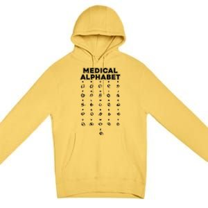 Medical Alphabet Funny For Doctors Nurses Chemists Premium Pullover Hoodie