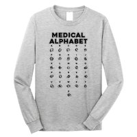 Medical Alphabet Funny For Doctors Nurses Chemists Long Sleeve Shirt