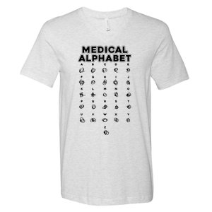 Medical Alphabet Funny For Doctors Nurses Chemists V-Neck T-Shirt