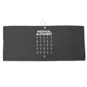 Medical Alphabet Funny For Doctors Nurses Chemists Large Microfiber Waffle Golf Towel