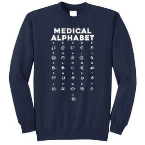 Medical Alphabet Funny For Doctors Nurses Chemists Tall Sweatshirt