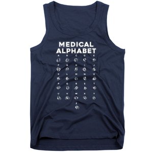 Medical Alphabet Funny For Doctors Nurses Chemists Tank Top