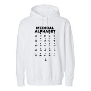 Medical Alphabet Funny For Doctors Nurses Chemists Garment-Dyed Fleece Hoodie