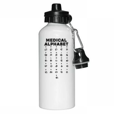 Medical Alphabet Funny For Doctors Nurses Chemists Aluminum Water Bottle