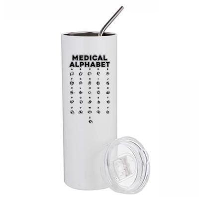 Medical Alphabet Funny For Doctors Nurses Chemists Stainless Steel Tumbler