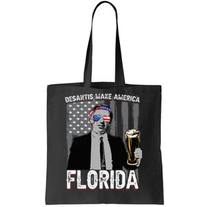 make america florida desantis 2024 election 4th of july beer Tote Bag