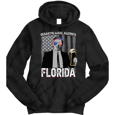 make america florida desantis 2024 election 4th of july beer Tie Dye Hoodie