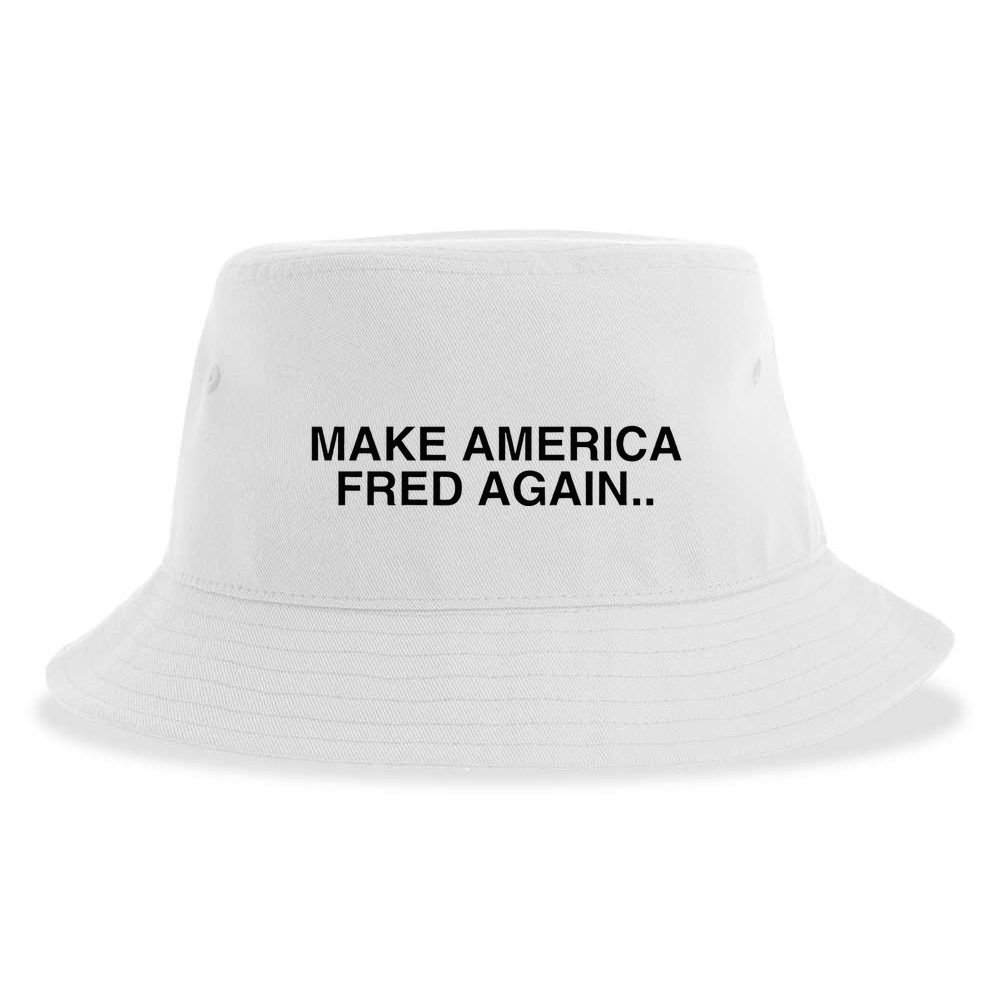 Make America Fred Again Techno House Rave Music Dj Edm Slay Sustainable Bucket Hat