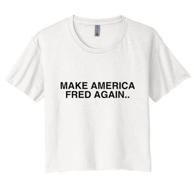 Make America Fred Again Techno House Rave Music Dj Edm Slay Crop Top