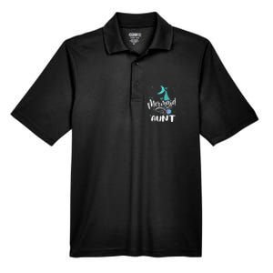 Mermaid Aunt Funny Aunt Family Matching Party Squad Gift Men's Origin Performance Pique Polo