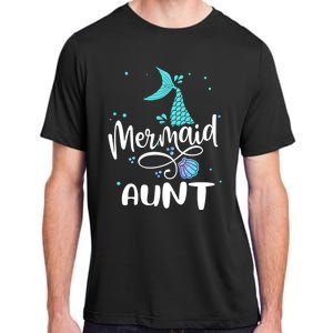 Mermaid Aunt Funny Aunt Family Matching Party Squad Gift Adult ChromaSoft Performance T-Shirt