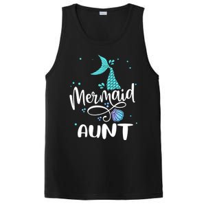 Mermaid Aunt Funny Aunt Family Matching Party Squad Gift PosiCharge Competitor Tank