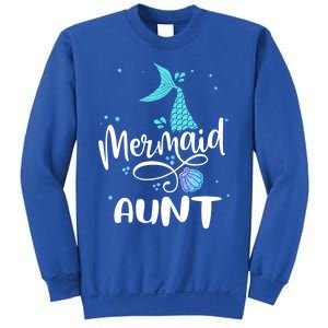 Mermaid Aunt Funny Aunt Family Matching Party Squad Gift Sweatshirt