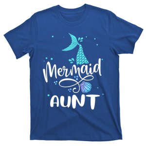 Mermaid Aunt Funny Aunt Family Matching Party Squad Gift T-Shirt