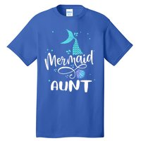 Mermaid Aunt Funny Aunt Family Matching Party Squad Gift Tall T-Shirt