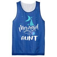 Mermaid Aunt Funny Aunt Family Matching Party Squad Gift Mesh Reversible Basketball Jersey Tank