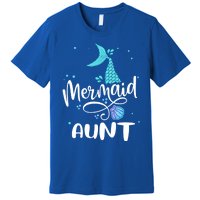 Mermaid Aunt Funny Aunt Family Matching Party Squad Gift Premium T-Shirt