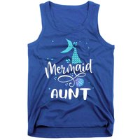 Mermaid Aunt Funny Aunt Family Matching Party Squad Gift Tank Top