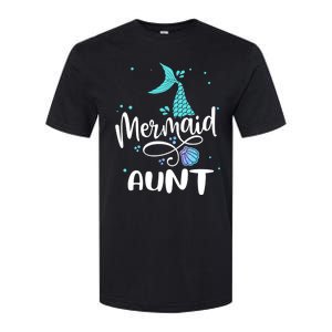 Mermaid Aunt Funny Aunt Family Matching Party Squad Gift Softstyle CVC T-Shirt