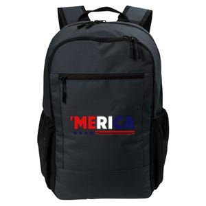 Merica American Flag Celebrate 4th Of July Patriotic Daily Commute Backpack