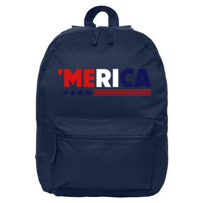 Merica American Flag Celebrate 4th Of July Patriotic 16 in Basic Backpack