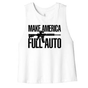 Make America Full Auto Women's Racerback Cropped Tank