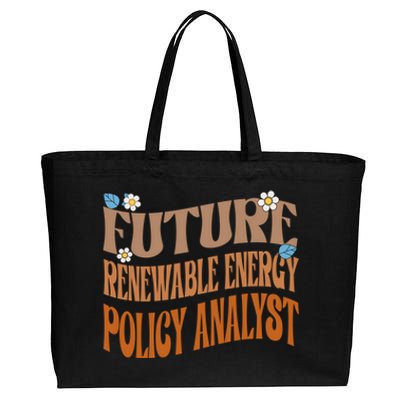 Melanated Afro Future Renewable Energy Policy Analyst Gift Cotton Canvas Jumbo Tote