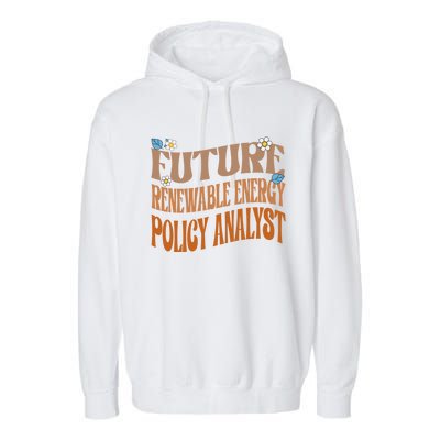 Melanated Afro Future Renewable Energy Policy Analyst Gift Garment-Dyed Fleece Hoodie