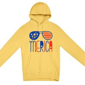 Merica American Flag Premium Pullover Hoodie