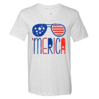 Merica American Flag V-Neck T-Shirt