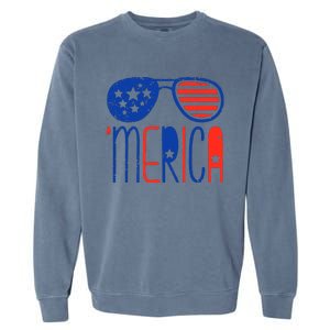 Merica American Flag Garment-Dyed Sweatshirt