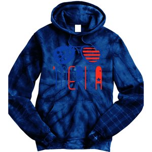 Merica American Flag Tie Dye Hoodie