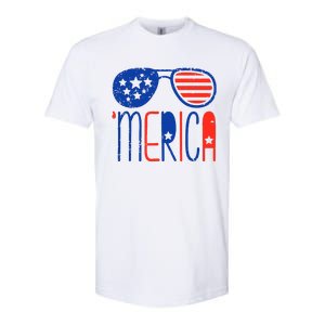 Merica American Flag Softstyle CVC T-Shirt