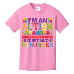 Motivational Autism Grandpa Autism Awareness Slogan Autism Advocacy Kids T-Shirt