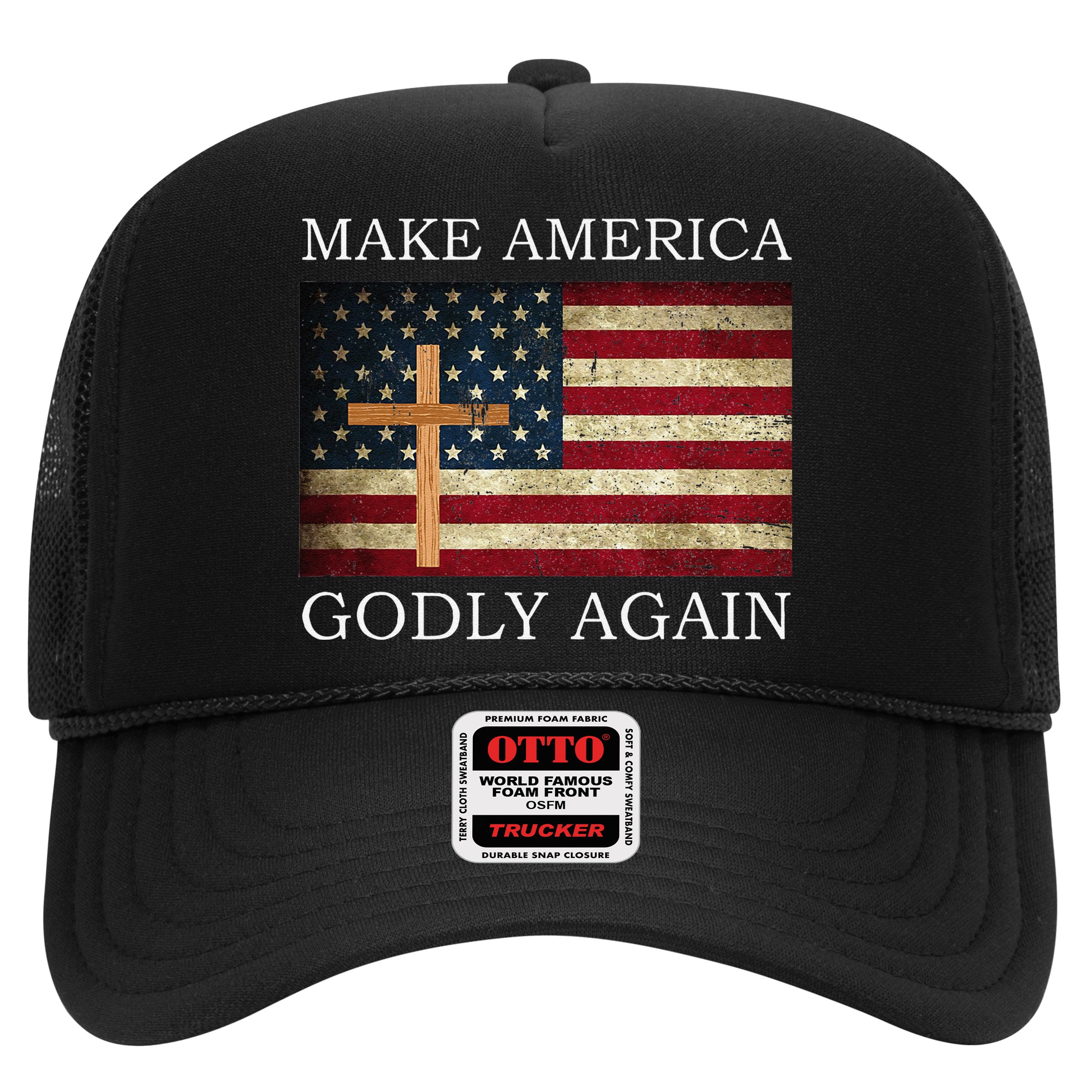 Make America Godly Again American Flag Cross Jesus Hat