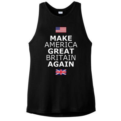 Make America Great Britain Again W Flags Ladies PosiCharge Tri-Blend Wicking Tank