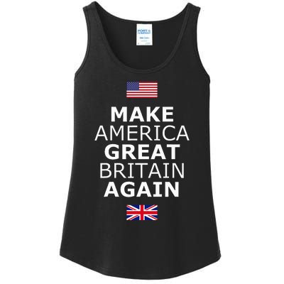 Make America Great Britain Again W Flags Ladies Essential Tank