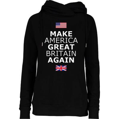 Make America Great Britain Again W Flags Womens Funnel Neck Pullover Hood