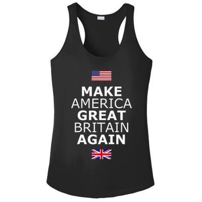 Make America Great Britain Again W Flags Ladies PosiCharge Competitor Racerback Tank
