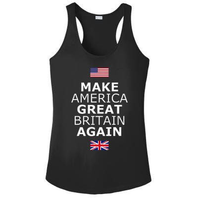 Make America Great Britain Again W Flags Ladies PosiCharge Competitor Racerback Tank