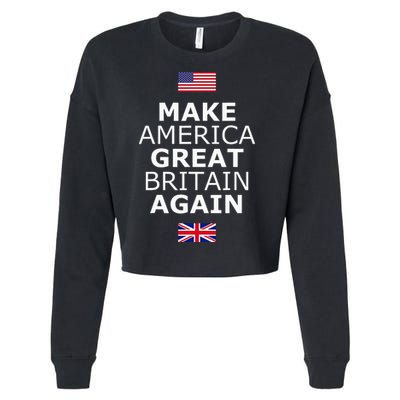 Make America Great Britain Again W Flags Cropped Pullover Crew