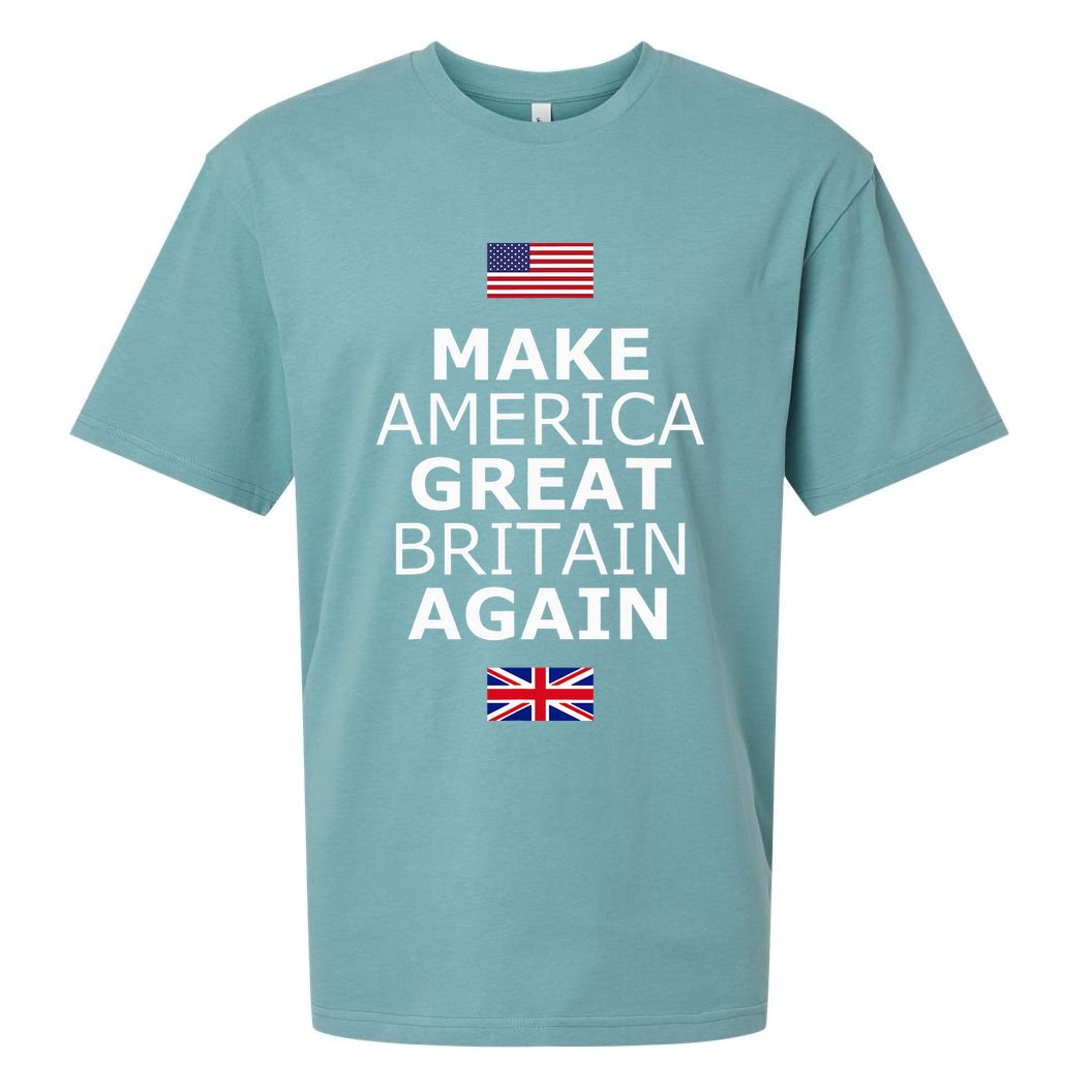 Make America Great Britain Again W Flags Sueded Cloud Jersey T-Shirt